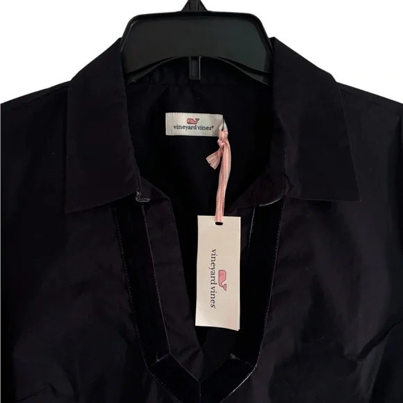 🆕Vineyard Vines Velvet Trim Popover Shirt Size S NWT - Picture 4 of 10